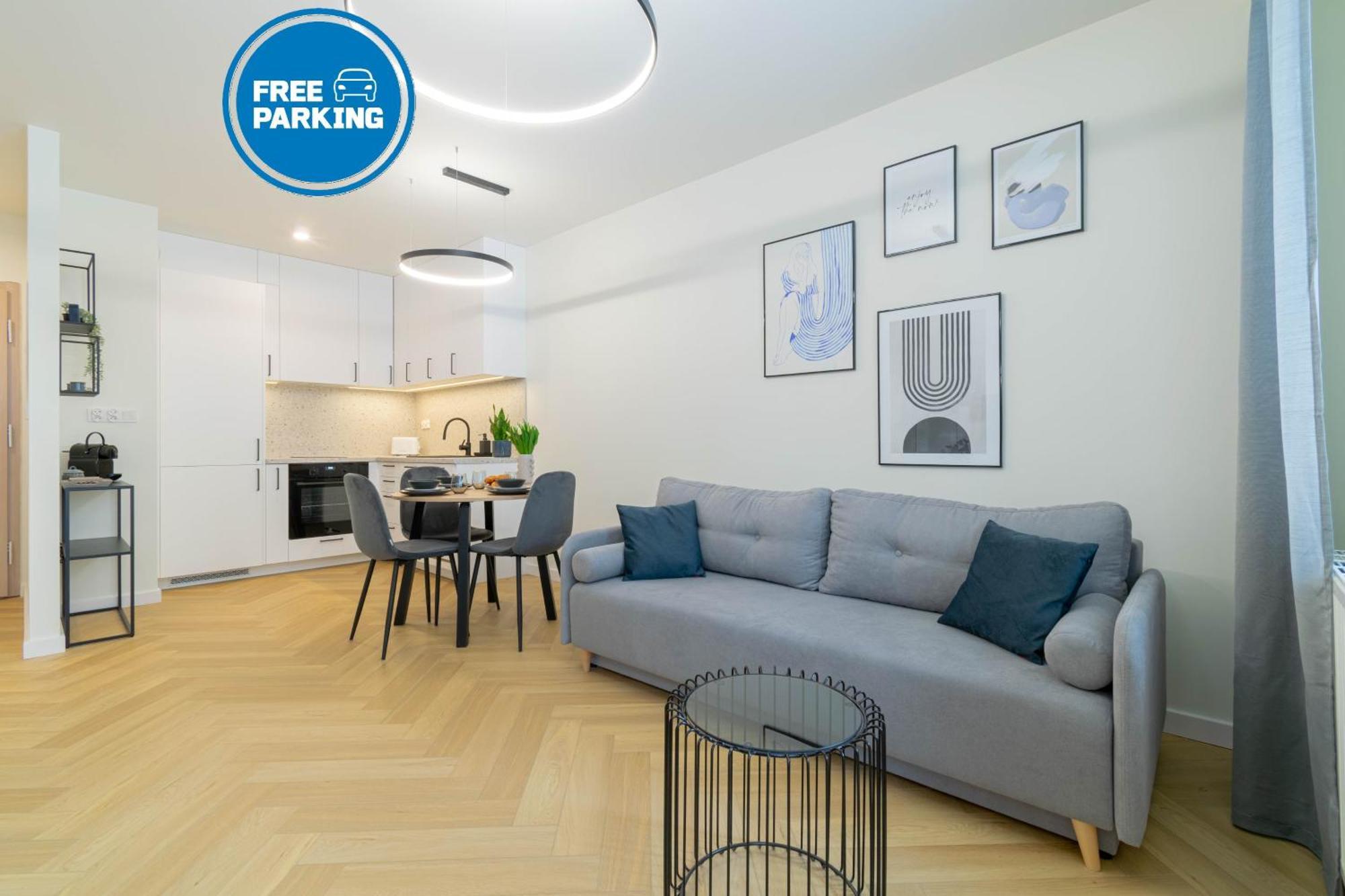 Blue Apartment Ceglana - Free Parking - Self Check-In Катовице Экстерьер фото